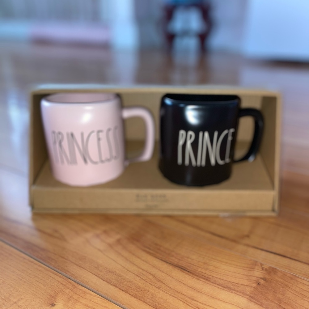 Rae Dunn Princess And Prince Mug Set